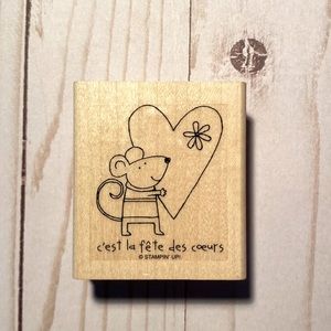 5/20$ RUBBER STAMP c'est la fête des coeurs